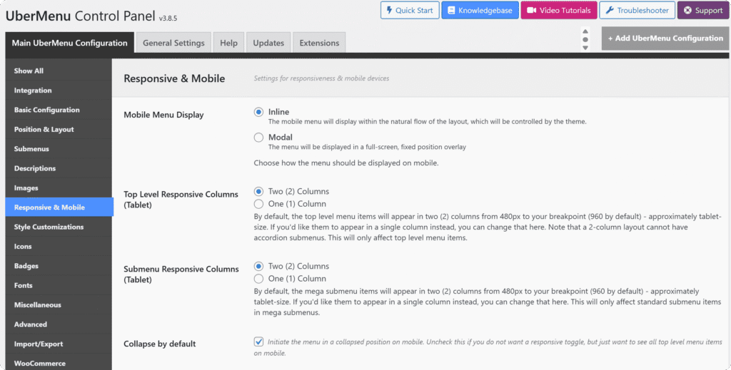 Ubermenu 3
