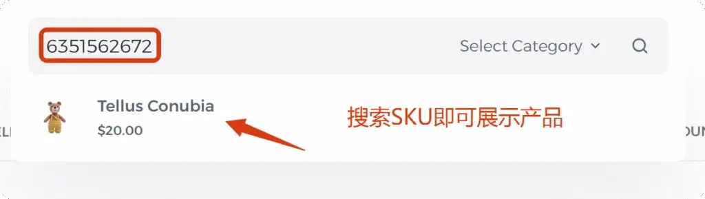如何通过SKU搜索独立站商城的产品 1