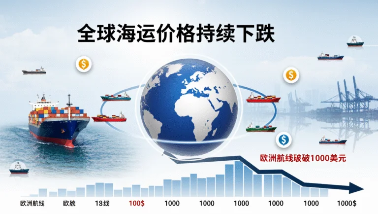 全球海运价格持续下跌，欧洲航线跌破1000美元 9
