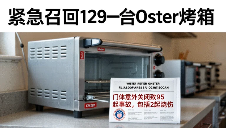 美国紧急召回129万台Oster烤箱：门体意外关闭致95起事故，包括2起烧伤 13