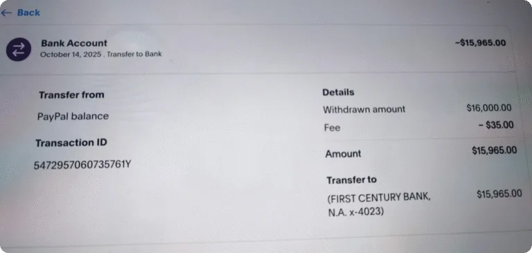 通过Paypal将款项提到payoneer账户