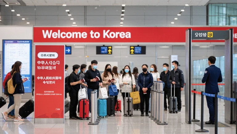 韩国对中国游客团体免签 盼提振经济与改善关系 5