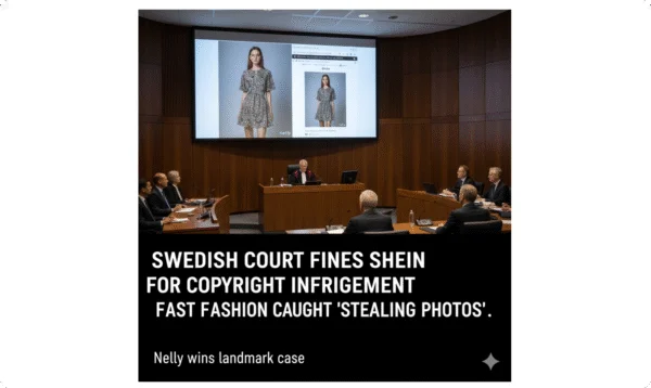 瑞典法院判Shein侵犯Nelly版权：快时尚巨头“偷照片”被罚 3
