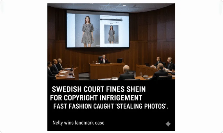 瑞典法院判Shein侵犯Nelly版权：快时尚巨头“偷照片”被罚 13