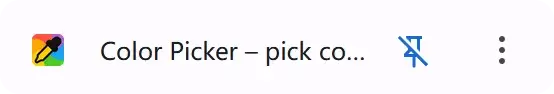 安装后将Color Picker插件固定到浏览器地址栏，便于快速访问颜色参数。