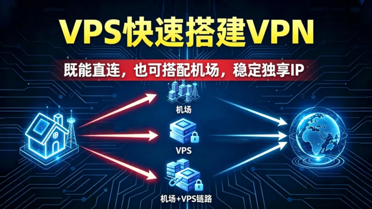 VPS搭建科学上网教程-机场链式代理配置封面