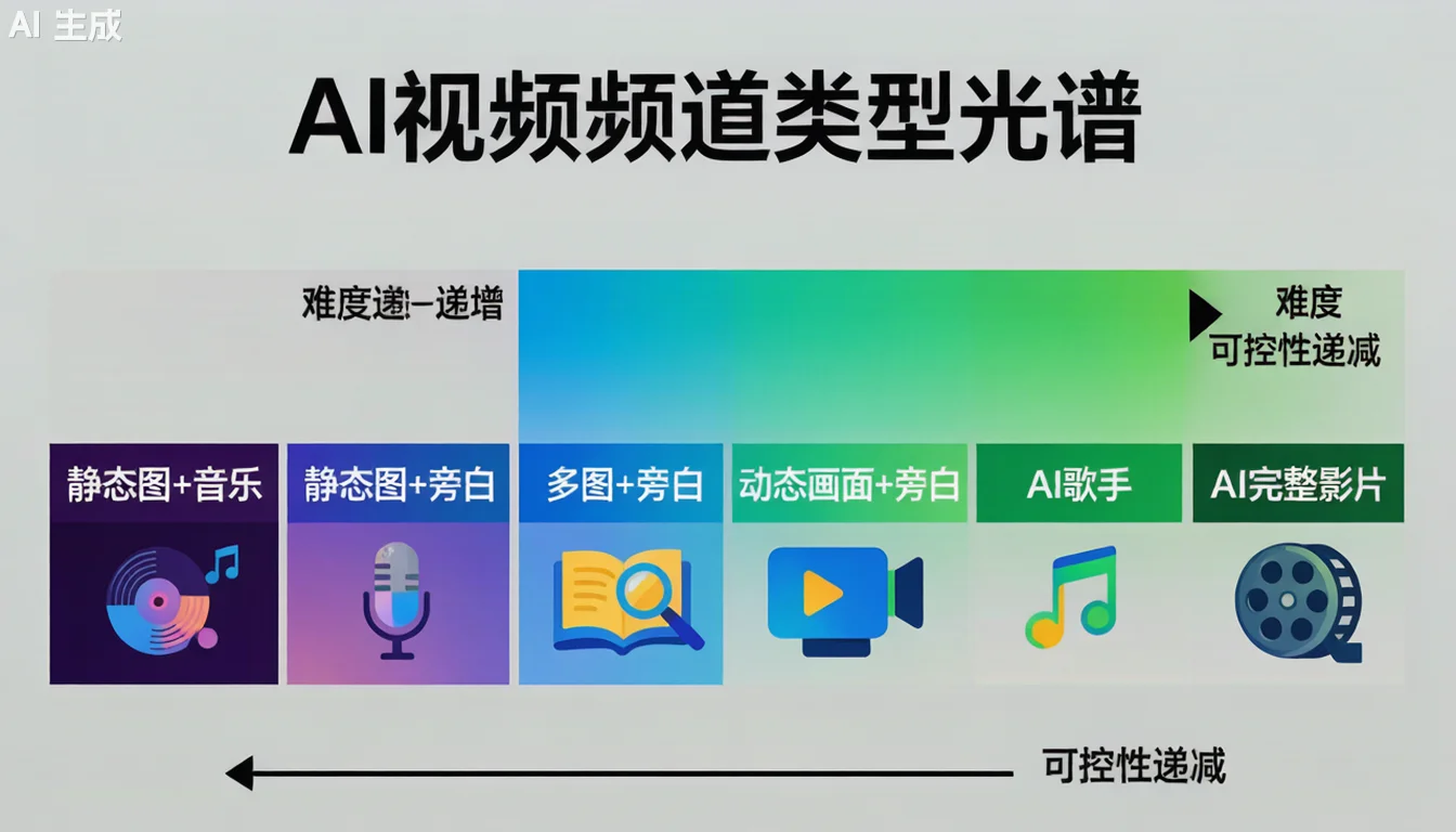 AI视频频道类型光谱图